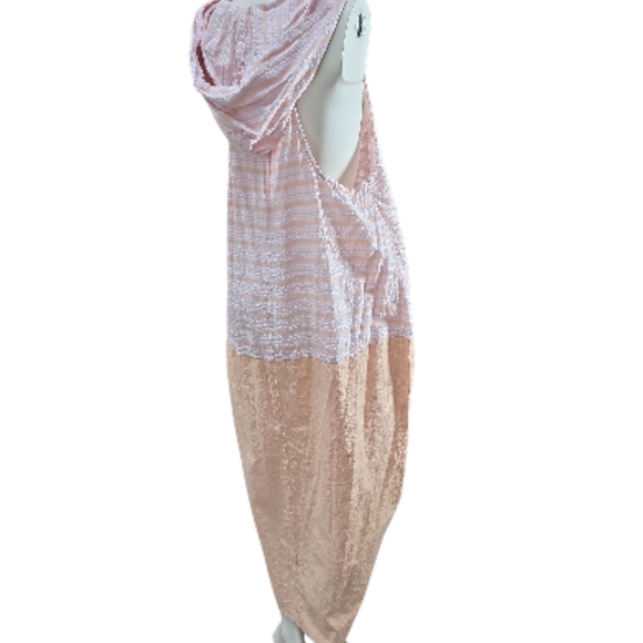 Free People Road Tripping Pink and Orange/Tan Oversized Midi Dress - Picture 2 of 10